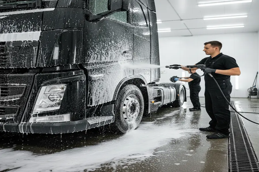 vrachtwagen wassen voor keramische coating vrachtwagen wassen voor keramische coating